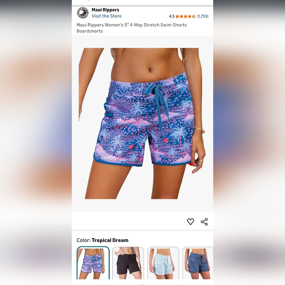 Maui Rippers Boardshorts Swim Shorts Size 2